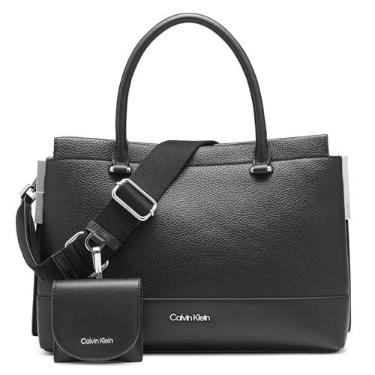 Imagem de Calvin Klein Bolsa Bianca com compartimento triplo, Preto/prata, One Size