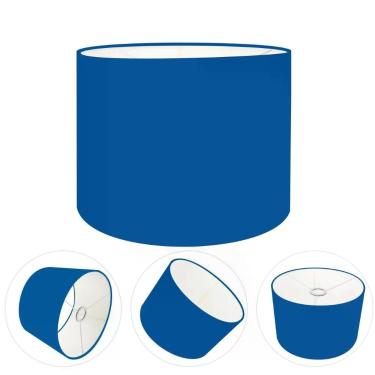 Imagem de Cúpula para Abajur e Luminária CP-8014 Cilíndrica 35X21CM Bocal Europeu Furo 4,2CM Resistente à Maresia Azul-marinho