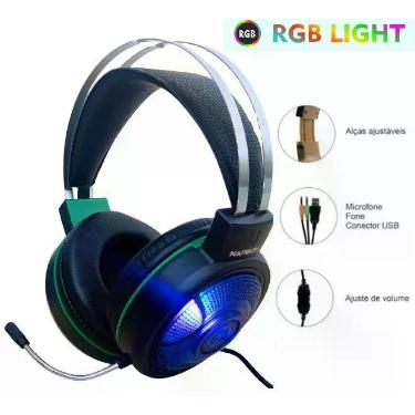 Imagem de Headset Gamer Kapbom Ka-906 C/ Luz Led Rgb Youtubers