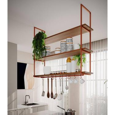 Imagem de Nicho de Teto Indústrial Denver 120cm Cobre - NEW GREEN, PRETO