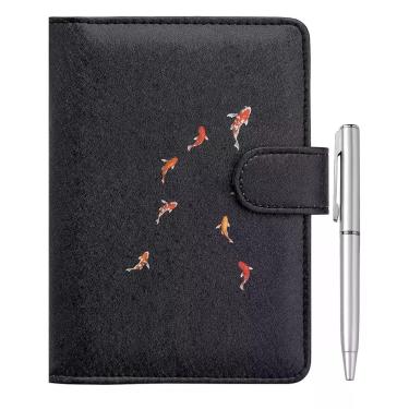 Imagem de Porta Pasaporte WALNEW RFID de Cuero PU con Bolígrafo para Hombre/Muje