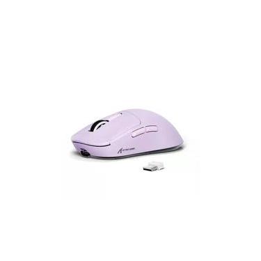 Imagem de Mouse Gamer sem Fio Attack Shark X3 Tri-Mode, 26.000 DPI, Sensor Óptico PAW3395, 6 Botões Programáveis - Lilás