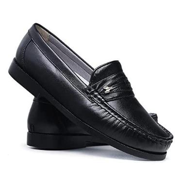 Imagem de Mocassim Masculino Dockside Vintage Couro Legítimo Blaqueado 1018 (Preto, BR, Adulto, Numérico, 40)