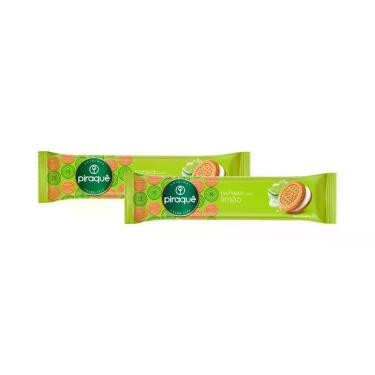 Imagem de Kit 2 Biscoito Piraquê Recheado Sabor Limão 76g