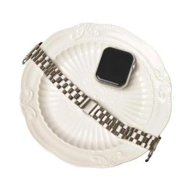 Imagem de Pulseira De Aço Inoxidável Compatível Com Apple Watch Series 8 7 6 SE 