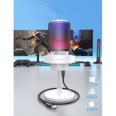 Imagem de Microfone Fifine A8 RGB USB - Branco