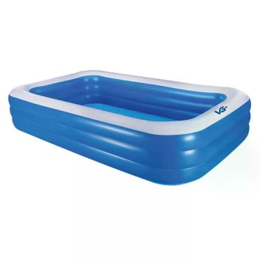 Imagem de Piscina Inflável Retangular Azul 1.500 Litros 305 Cm Pvc Com Bomba Vg+