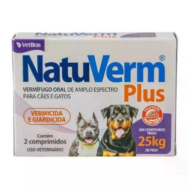 Imagem de Natu Verm Plus 25Kg Vermífugo Sabor Carne 1650mg - VetBras
