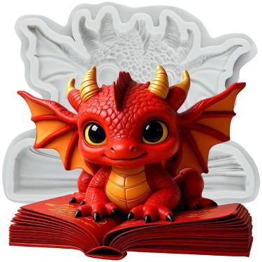 Imagem de Molde de Silicone TAOXIBEI Dragão 118,7 cm Argila para Animais