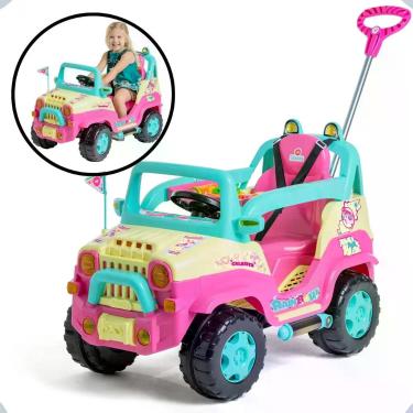 Imagem de Carrinho de Passeio Infantil, Quadriciclo com Empurrador e Pedal Diipi
