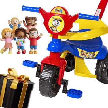 Imagem de Carrinho de passeio infantil andador bebe didatico de empurrar com pedal