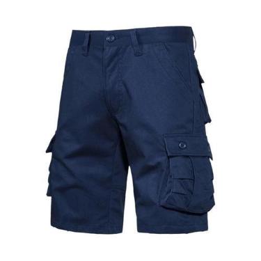 Imagem de Bermudas Casuais Masculinas Em Camuflagem, Soltas, De Algodão, Para Es