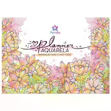 Imagem de Planner Calendário Mensal Aquarela A4 Lateral 15 Folhas - Arwetech