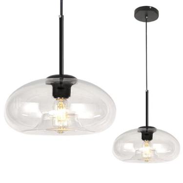 Imagem de GLAMIGHT Luminárias Pendentes De Vidro Para Ilha Cozinha, Globo, Industriais Vintage Quarto, Sala Estar E Jantar