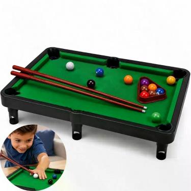 Imagem de Mesa de Sinuca Infantil Mini Completa com Superfície Tipo Veludo Verde Yeet 19CM
