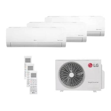 Imagem de Ar Condicionado Tri Split LG 24000 BTUs (HW 09K+09K+09K) Quente e Frio Inverter 220V R32 (Z3UW24GFB1.AWGZBR1)