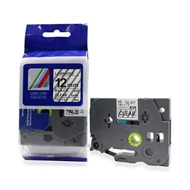 Imagem de Fita Compatível TZ-131 Tze-131 Transparente 12mm para Rotulador Brother PT-H105 PT-H110 PT-D210