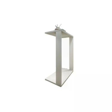 Imagem de Mesa Lateral para Sofá Estilo Industrial Retangular MDF 100% MDF 60CM Branco