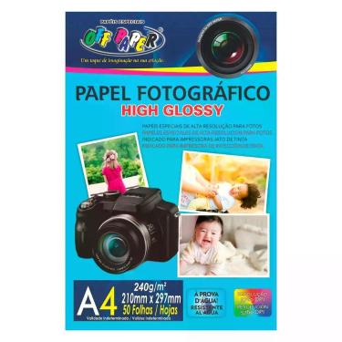 Imagem de Papel Fotográfico A4 Off Paper 240g High Glossy 50 Folhas 10526