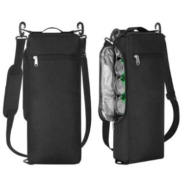 Imagem de Bolsa térmica de golfe para homens e mulheres, pequena e macia com isolamento térmico para cerveja, comporta 6 pacotes de latas ou duas garrafas de vinho, acessórios de golfe portáteis para