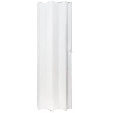 Imagem de Porta Sanfonada de Pvc 400138 com Abertura Dobrável 210x90cm para Áreas Internas Branca Fortlev