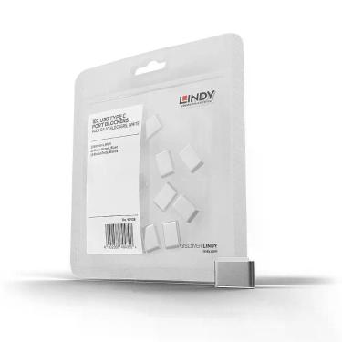 Imagem de Bloqueador De Porta Usb-c Com 10 Blokers Branco (lindy)