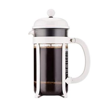 Imagem de Bodum Cafeteira de prensa francesa Chambord de 1000 ml, vidro borossilicato de alta temperatura, aço inoxidável, branco – Feito em Portugal