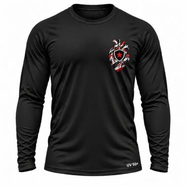 Imagem de Camisa Uv +50 Botafogo da Paraíba Torcedor Coração Belo cor:PretoTaman