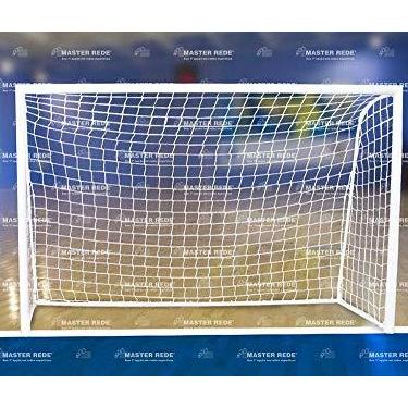 Imagem de Master Rede - Rede de Futebol de Salão Tradicional Fio 2,5mm Branco Polipropileno