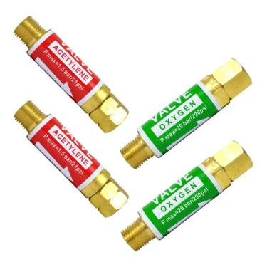 Imagem de Kit Válvulas Corta Chama - 1 MO + 1 MG + 1 RO + 1RG - Galzer
