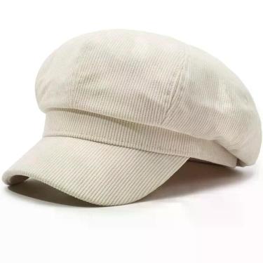 Imagem de Boina Gorro Chapéu Unissex OEM 0366 Aveludada com Forro Liso Off White Adulto Juvenil