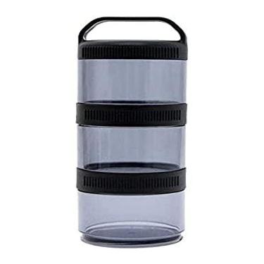 Imagem de Estojo Pote Multiuso para Suplementos, Frutas o Petiços, Fumê, 3 unidades, Prottector, ref-0058.U/F