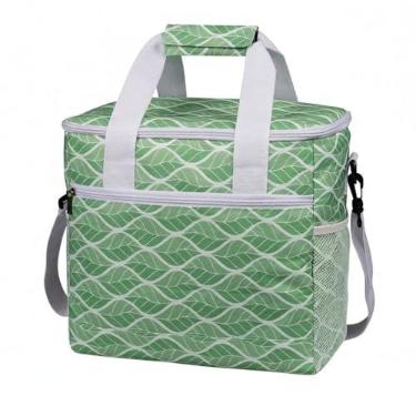 Imagem de Bolsa Térmica Grande Plegável 15L Isolada e à Prova de Vazamentos Sacola Almoço com Múltiplos Bolsos Caixa para Praia Piquenique Trekking Acampamento Viagem Trabalho Compras Pesca