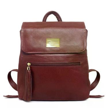 Imagem de Mochila Feminina de Couro Compacta Michele - Relicário, Marsala