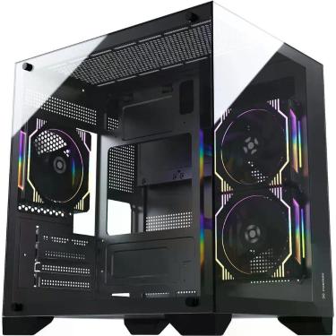 Imagem de Gabinete Gamer Fortrek Clarity Preto Lateral Vidro