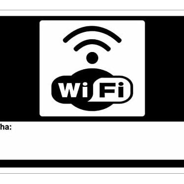Imagem de Placa Sinalização Wifi Zone Com Senha Horizontal 20X30CM