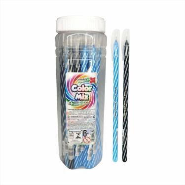 Imagem de Caneta Esferografica Color MIX 0.7MM Azul e Preta POTE-24 - Make