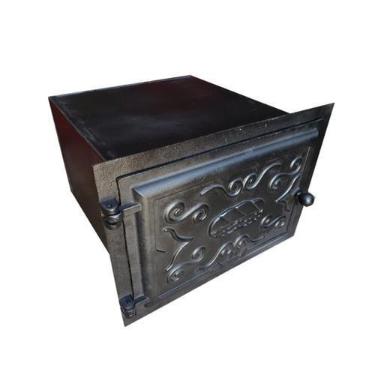 Imagem de Forno Frente Alumínio Fundido 3mm Pequeno Fechado 50x35x30cm - Brassol