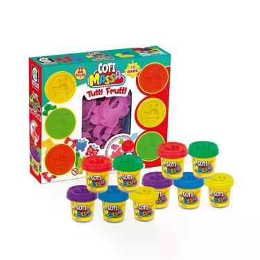 Imagem de Massinha de Modelar Kit Família + 10 Potes de Coti Massa Brinquedo Inf