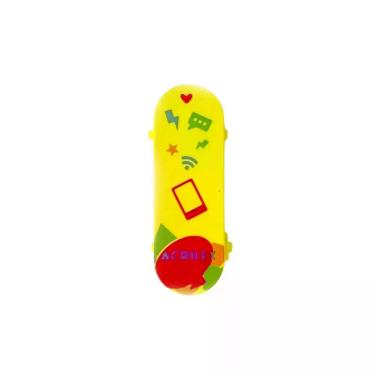 Imagem de Borracha Acrilex Borracha Skate Acrilex com Formato Skate Criativo e Diferenciado Ideal para Uso Escolar Amarelo