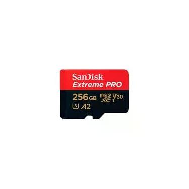 Imagem de Cartão Micro SD SanDisk Extreme Pro 256GB, UHS-I, Com Adaptador 200MB/s Leitura e 140MB/s Gravação - SDSQXCD-256G-GN6MA