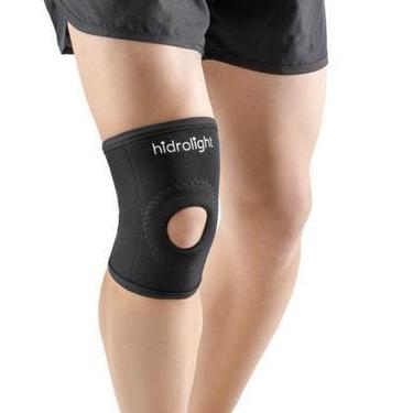 Imagem de Joelheira neoprene reforço patelar curta preta hidrolight, GG