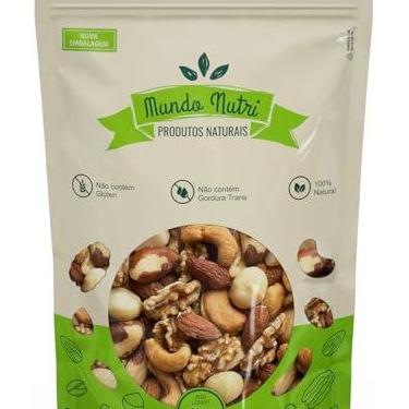 Imagem de 1kg Mix de Castanhas Premium Mundo Nutri - Castanha de Caju, Castanha do Pará, Amêndoas, Nozes e Macadâmia (SEM SAL)