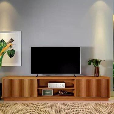 Imagem de Rack Ripado para TV até 85 Polegadas 100% MDF 220cm 2 Portas Valência 