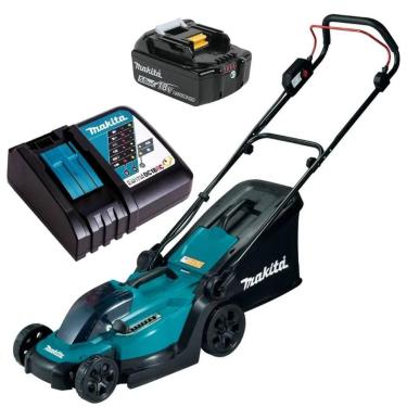 Imagem de Cortador De Grama A Bateria 18v 5ah Dlm330 Makita Com Carregador Rápid