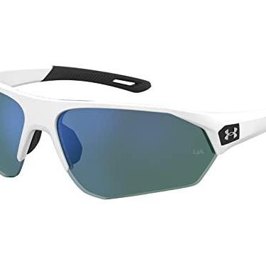 Imagem de Under Armour Óculos de sol masculino Playmaker Wrap branco/preto, 72 mm, 10 mm