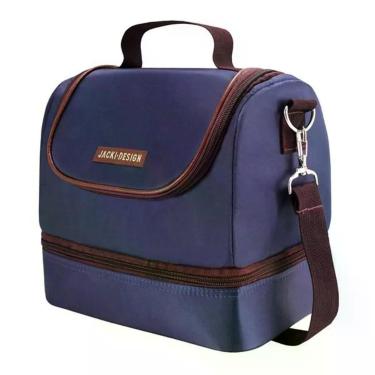 Imagem de Bolsa Térmica Com 2 Compartimentos For Men Jacki Design Azul/marrom