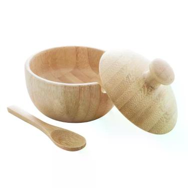 Imagem de Açucareiro com Colher Verona Lyor 10cm Bambu para Açúcar Mesa Posta Ca