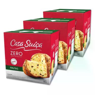 Imagem de Panettone Casa Suíça Frutas Zero Açúcar Kit 3 unidades 400g - 11613, C