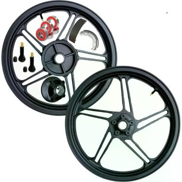 Imagem de Par De Rodas Liga Leve Disco Honda Cg 125 Fan 2009 Ate 2024 Fabreck Pr